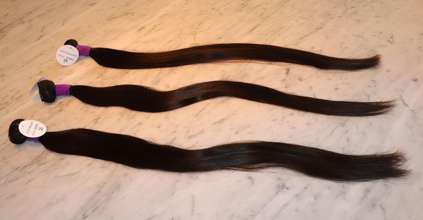 Straight Hair: Natural Color Bundles